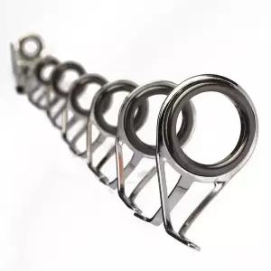 고쳐 7개/세트 낚싯대 가이드 링 팁 낚싯줄 서클 아이 와이어 루프 스테인리스 스틸 수리 낚시 도구