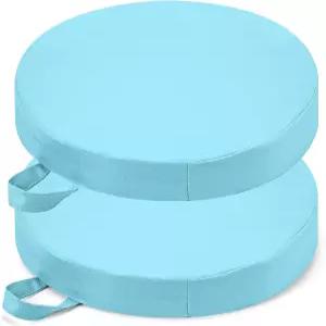 Sawysine 14인치 바닥 쿠션 2개 손잡이 포함 홈스쿨 교실 유치원 집용 유연한 원형 시트 베개 두께 2인치