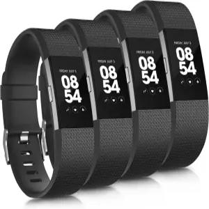 핏빗 차지 2 4팩 여성용 교체 손목밴드 소형/대형과 호환되는 토핏 스포츠