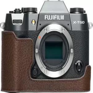 BMAOLONGB X-T50 카메라 케이스 수제 정품 리얼 가죽 하프 가방 커버 후지필름 XT50 하단 개방 버전 핸드