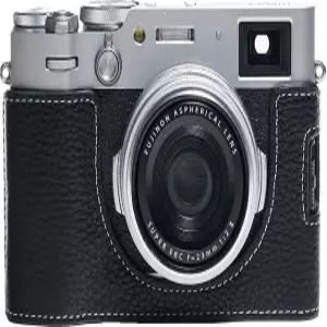 X100VI 카메라 케이스 BMAOLONGB 수제 리얼 가죽 하프 가방 커버 후지필름용 하단 개봉 버전 핸드 스트랩