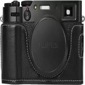 X100V 케이스 BMAOLONGB 수제 PU 가죽 하프 카메라 가방 커버 하단 개방형 후지필름 넥 스트랩 미니 수납