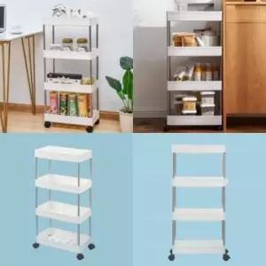 [JED] 이동식 보관선반 정리 수납선반 슬림 틈새 트롤리 구석 4단 캐비닛