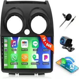 무선 카플레이 안드로이드 오토 13 헤드 유닛 블루투스 GPS WiFi FM RDS HD 백업 카메라가 탑재된 로그