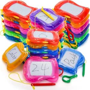 포후드 24팩 미니 마그네틱 드로잉 보드 대량 삭제 가능한 두들 스케치 쓰기 패드 사무실 생일 파티용 소형