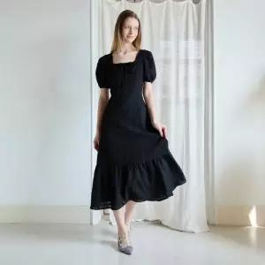 에고이스트 BLUE LABEL스퀘어넥 체크 볼륨 원피스 ES2OOP02 1037341