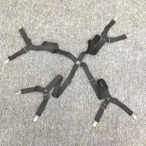 크리스크로스 패스너 매트리스 커버 클립 조절 가능한 침대 맞춤 시트 스트랩 멜빵 그립퍼 홈 텍스타일