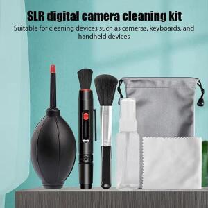 6--1 카메라 청소 키트 전문가용 에어 블로워 DSLR 렌즈 천 펜 브러시 도구 CCD 센서 키보드용