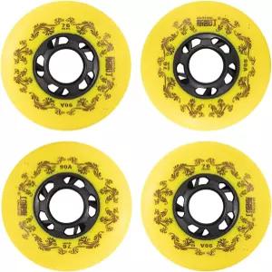 4팩 인라인 스케이트 휠 실외용 90A 프리스타일 내구성 타이어 72mm 선택한 하키 롤러 블레이드 교체