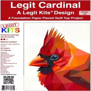 정품 키트 카디널 퀼트 프리컷 원단으로 제작된 파운데이션 종이 조각 패턴 30 x 40