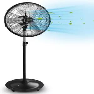 20인치 야외 받침대 선풍기 4단 속도 진동 밀폐형 브러시리스 DC 모터 파티오스 방수용 상업용 대형 산업용
