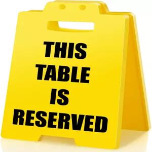 BuildFit 재미있는 예약 테이블 표지판 - 이 비즈니스 레스토랑 바 오피스 호텔 레크리에이션 룸 카페를