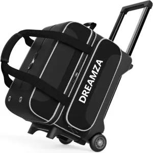 휠이 달린 드림자 볼볼링백 2개 더블볼링볼백 미국 남성 사이즈 16까지 신발을 넣을 수 있는 별도의