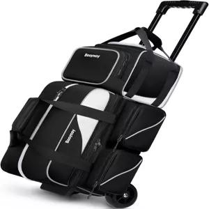 보즈노이 볼볼링백 3개 토트+2볼볼링백 2개 신발 수납공간 포함 미국 남성 사이즈 16까지 롤러 단열 포켓