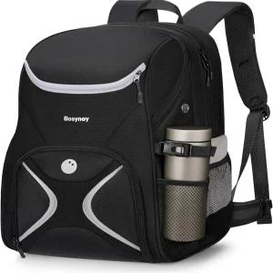 보즈노이 볼링공 가방 신발 수납공간이 있는 싱글볼용 볼링 백팩 패딩 홀더가 미국 남성 사이즈 16까지