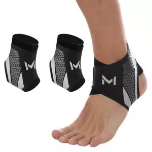 남녀용 이지 발목 브레이스 2팩 스트랩이 있는 조절 가능한 레이스업 지지대 스포츠 러닝 농구 및