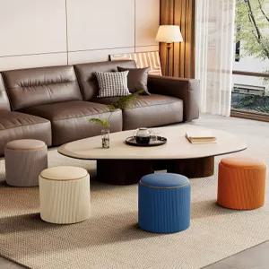 스툴 엔틱 의자 레더 카페의자 북유럽풍 수납형 현관