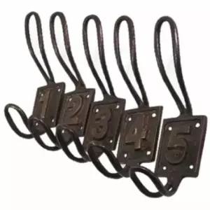 [생활] 벽걸이 고리 행거 옷걸이 숫자 주물 벽장식 후크 장식걸이 소형