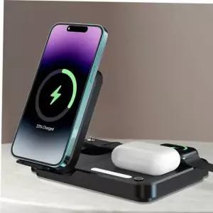 고속무선충전기(블랙) 오토코일 3in1 버즈충전 갤럭시용