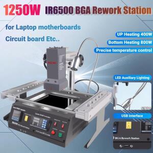 1250W ACHI IR 6500 BGA 재작업 납땜 스테이션 열 및 용접 적외선 폐쇄 루프 온도 제어