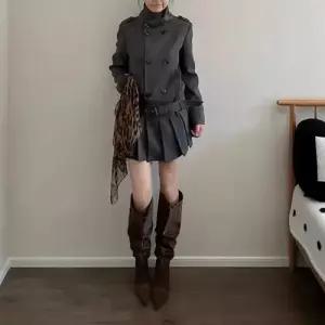 엘럽 오피스룩 빈티지 원피스 여성 정장 슬림 플리츠 코트 차이나 톱 박템1