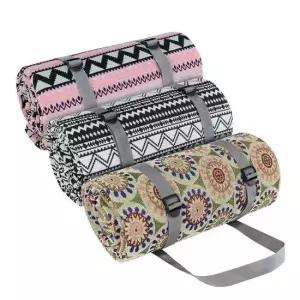 캠핑돗자리 캠핑 두꺼운 에스닉 피크닉 자카드 방수 매트 대형