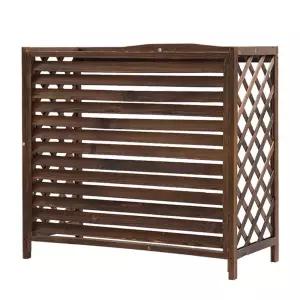 원목 베란다 바람막이 가림막 발코니 에어컨