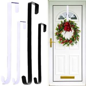전면 문짝 화환 행어  블랙/화이트 금속 후크  다기능 걸이 크리스마스 부활절 장식품 30 cm  38cm