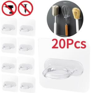 투명 링 스티커 후크 라운드 자체 접착 커튼 커튼 막대 홀더 벽 마운트 스프레이 병 욕실 주방