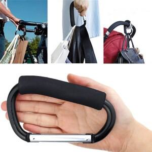 1개/2개 대형 카라비너 유모차 걸이형 정리함 알루미늄 D링 스프링 스냅 키체인 클립 휴대용 손잡이