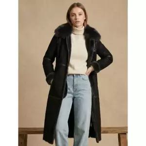 리오벨여성 리오벨리오벨 폭스 카라 하이넥 무스탕