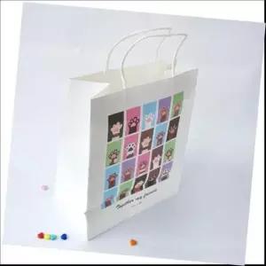 [문구] D23 트위스트 고양이 -2호 쇼핑백1장 10매