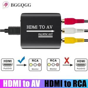 HDMI to RCA AV CVSB L/R 비디오 1080P 스케일러 컨버터 박스 HD 컴포지트 어댑터 HDMI2AV NTSC PAL 지원
