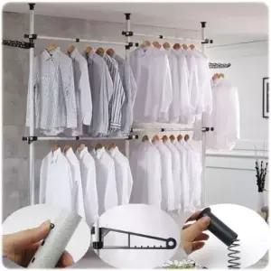 옷걸이행거스탠드 기둥식 4단 행거(봉지름 약 38mm)드레스룸