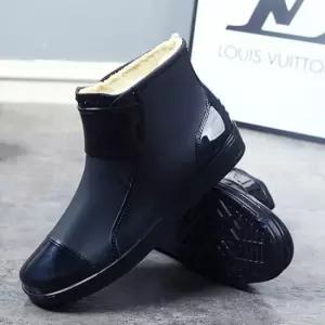 남성 시크 올블랙 캐주얼 방한부츠 레인부츠 방수부츠 남성부츠 레인부츠 겨울부츠