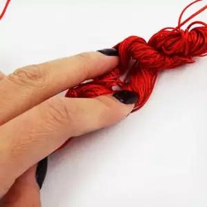 매듭실 목걸이 만들기 재료 컬러 1mm 빨강 매듭실 매듭팔찌재료 실팔찌만들기