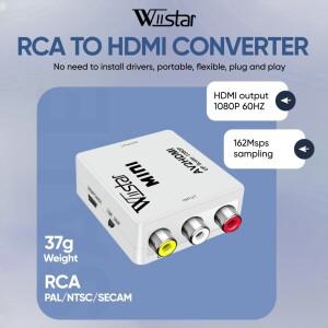 Wii호환star 1080P AV RCA-HDMI 비디오 컨버터 박스 AV2HDMI RCA HDMI CVBS-HDMI 어댑터 (HDTV TV 플스호환