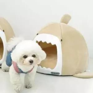 [반려] 강아지 하우스 베이지 중형 동물방석 반려견방석 고양이방석