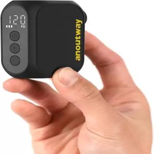 게이지 휴대용 초미니 120PSI 전기 자전거 펌프 타입-C 충전식 배터리 자동 정지 프레스타 및 슈레이더