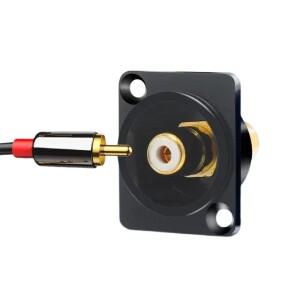 D형 모듈 RCA 로터스 AV 오디오 및 비디오 랙 장착형 패치 패널 커넥터