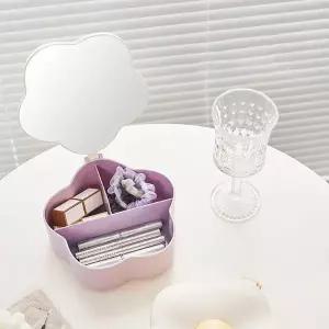 [골드스마일]휴대용 거울 화장품 보관함 정리함 거울 수납함
