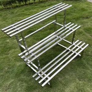 스텐 화분 받침대 야외 진열대 3단 철제 다이 꽃 베란다 선반 식물