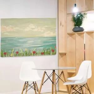 바다그림캔버스포스터 수평선벽걸이천 분위기있는 벽장식유화작품 소형