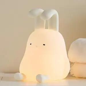 [Deco] 인테리어 무선 수유등 조명 터치 스탠드 취침등 무드등 실리콘 말랑말랑 토끼 LED 소품