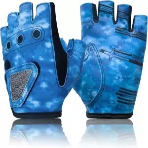 리오무이 스터비 핑거리스 낚시 장갑 남성 - 카약 요트 패들링 노 젓기용 경량 통기성 미끄럼 방지 여성용