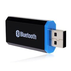 [미국배송] QOFOWIN USB 블루투스 수신기 어댑터 3.5MM 케이블이 있는 가정용 스테레오/자동차 스테레오 사운드 시스템 스피커용 무선 오디오 어댑터 자동차 키트 음악 수신기.(AUX IN) (아직 M1)