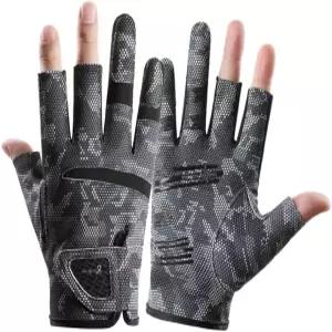 본호 카모 낚시 장갑 남성 여성 자외선 차단 미끄럼 방지 내마모성 탄력 속건성 통기성 보트 카약 사냥용