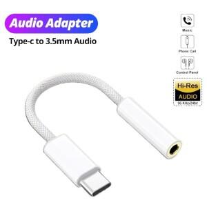 USB C ~ 3.5mm 잭 오디오 어댑터  iphone 호환 15 시리즈 용 헤드폰 Aux samsung 호환 S24 ipad 호환 Pro m