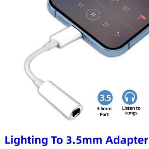 조명 3.5mm 헤드폰 Adaptador 8pin 3 5MM 어댑터 이어폰 잭 케이블 iphone 호환 14 13 12 11 Pro Max Xr Xs