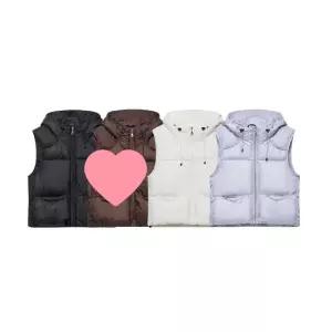피로달 여사친 패딩 후드 조끼 스카프 나시 HO1